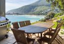Cape Town balcony dining with mountain and ocean view